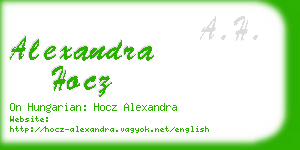 alexandra hocz business card